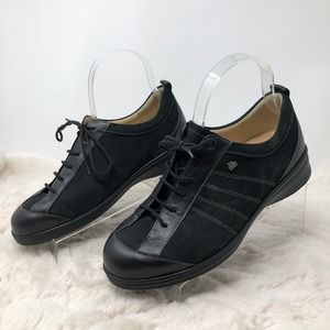 Finn Comfort Black Suade Leather Comfort Sneakers Women's 5